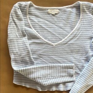 LA Hearts knit long sleeve crop top